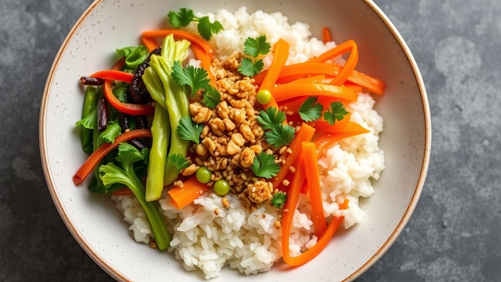 Sesame Soy Vegetable Rice Bowl