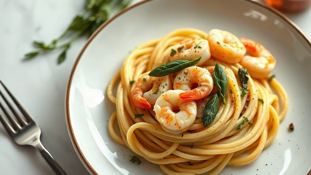 Shrimp Brown Butter Sage Linguini
