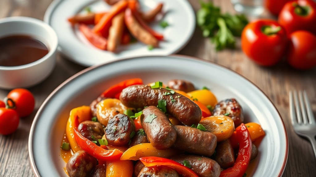 Smoked Sausage and Bell Pepper Skillet