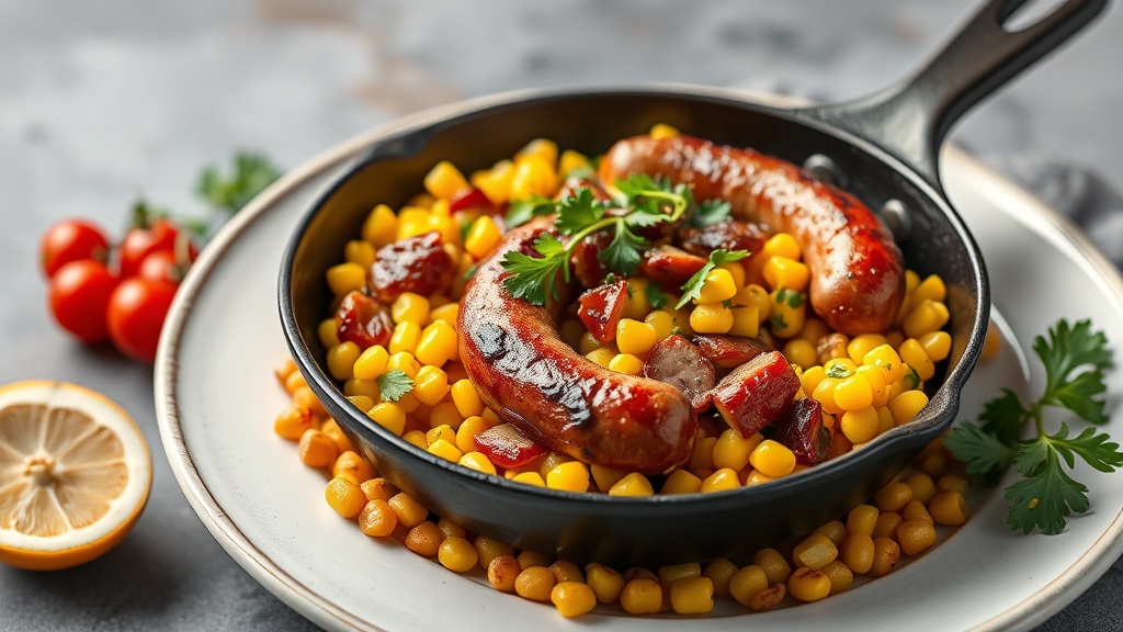 Smoky Sausage and Corn Skillet