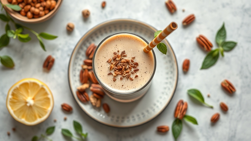 Sorghum Pecan Milk Smoothie