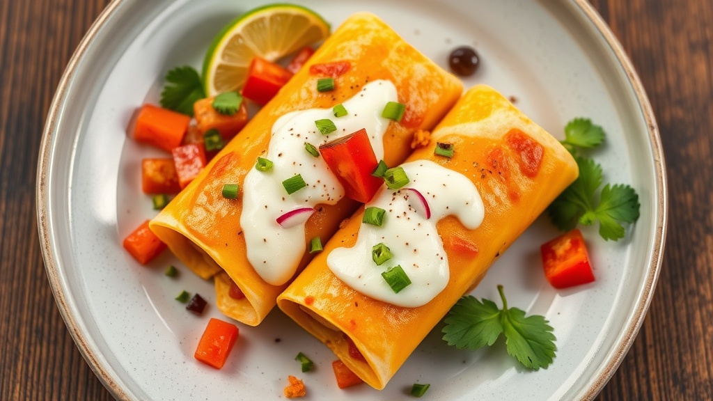 Sour Cream and Hummus Enchiladas