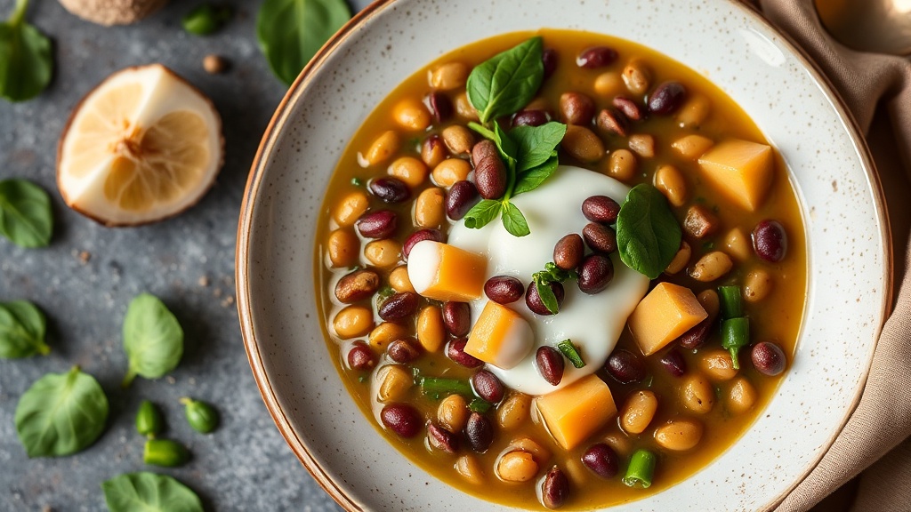 Southern Black-Eyed Peas Stew with Spinach and Coconut Milk