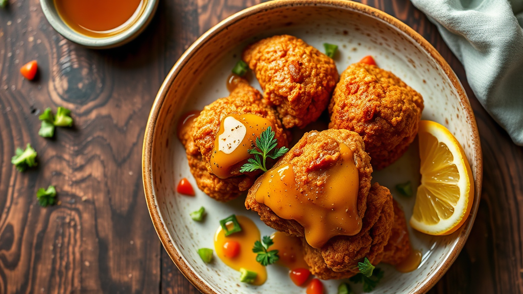 Southern-Style Fried Chicken with Honey-Mustard Glaze