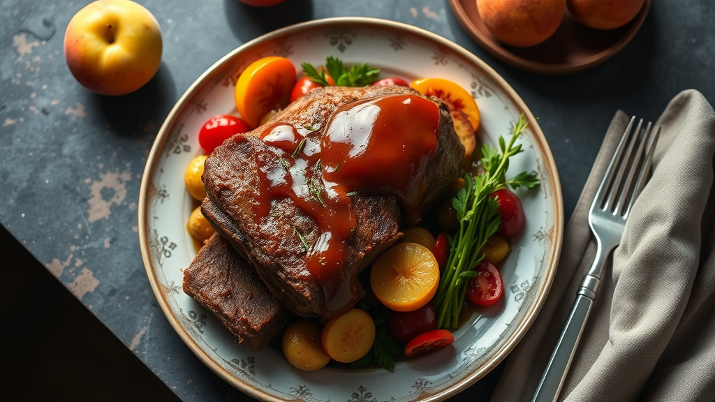 Southern-Style Georgia Pot Roast with Peach Glaze