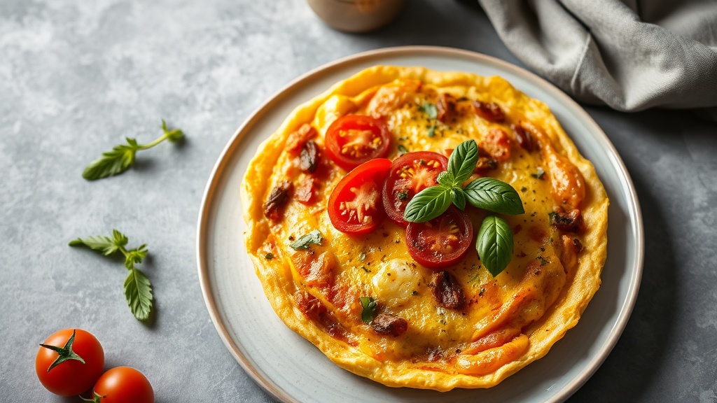 Spanish Tortilla with Tomato and Potato