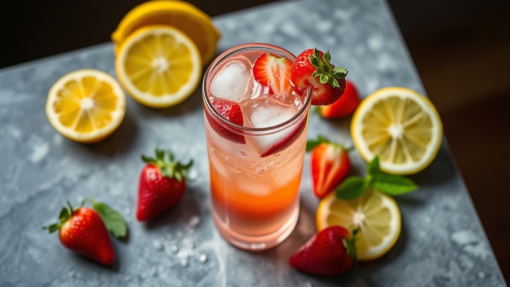 Sparkling Strawberry Lemonade