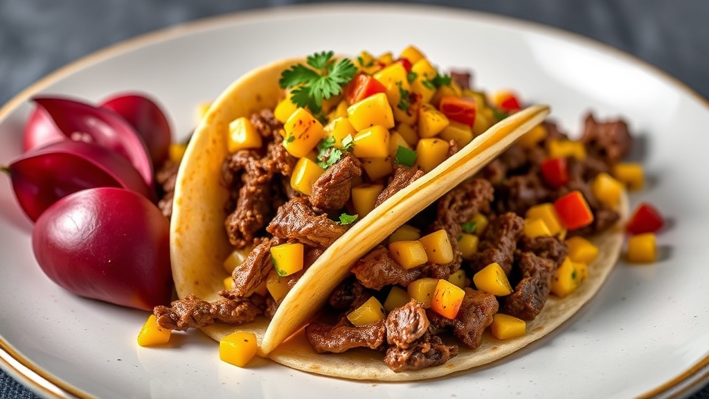 Spiced Beef Taco Meat with Roasted Corn Salsa