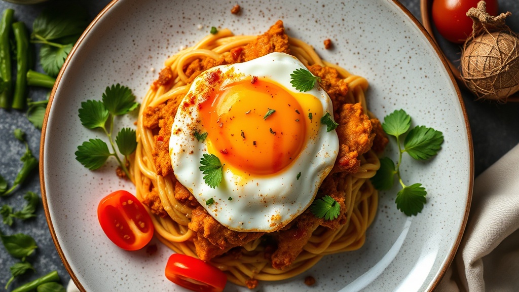 Spiced Chicken Masala with Egg (Creative Twist)