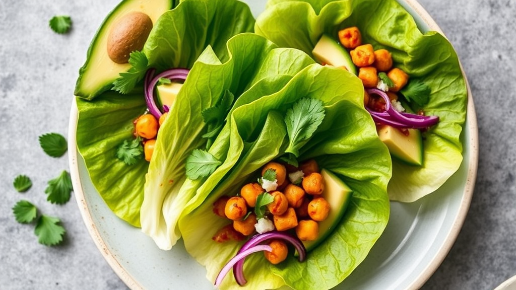Spiced Chickpea and Avocado Lettuce Wraps