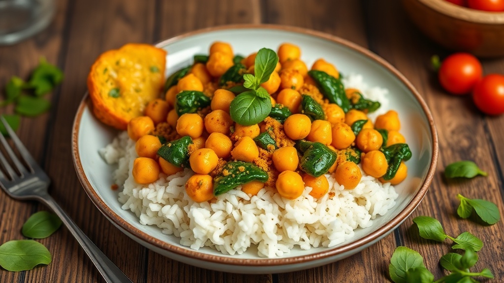 Spiced Chickpea and Spinach Curry