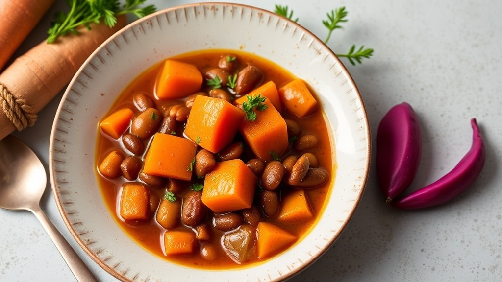 Spiced Kidney Bean and Carrot Stew with Ginger