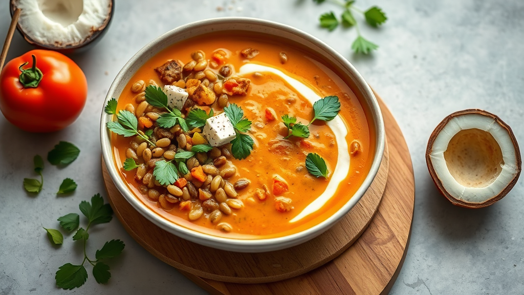 Spiced Lentil and Coconut Soup