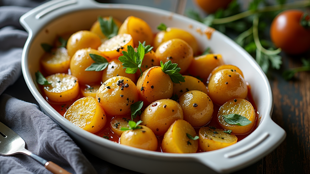 Spiced Oregano Garlic Potato Bake