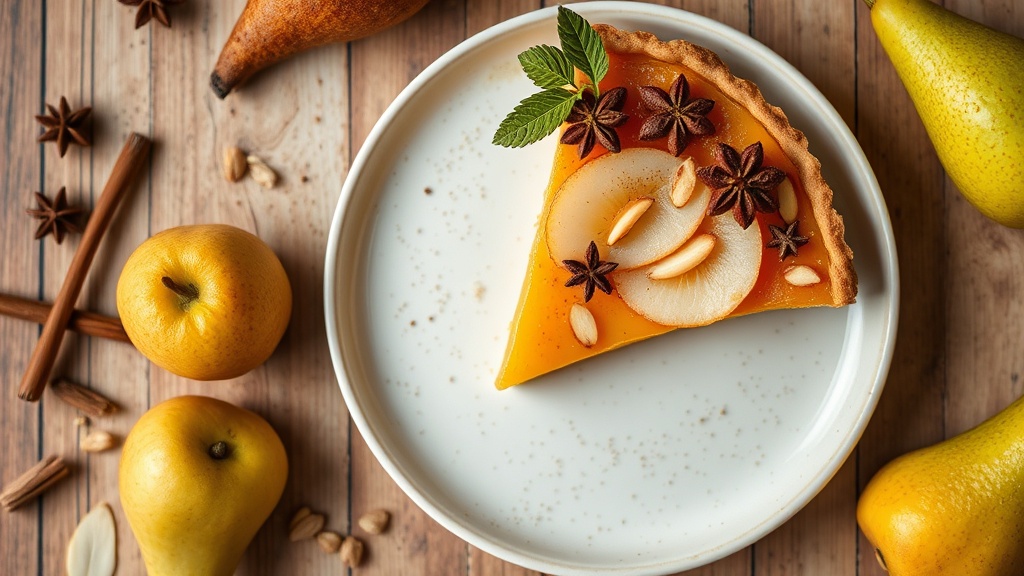 Spiced Pear and Almond Tart