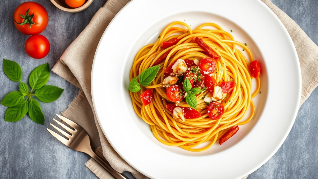 Spiced Tomato and Ginger Garlic Pasta