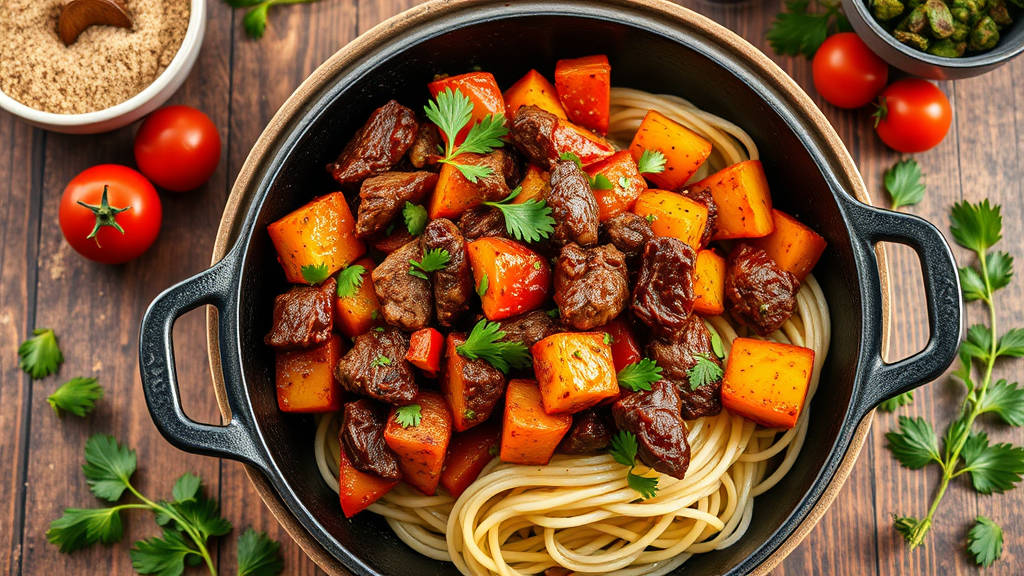 Spicy Beef and Red Potato Skillet