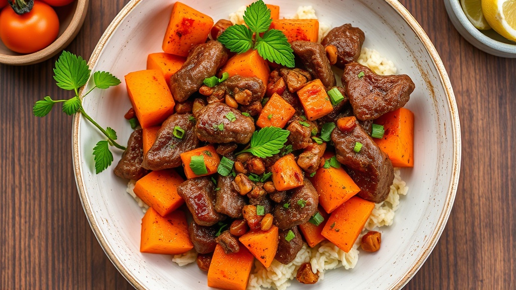 Spicy Beef and Sweet Potato Skillet