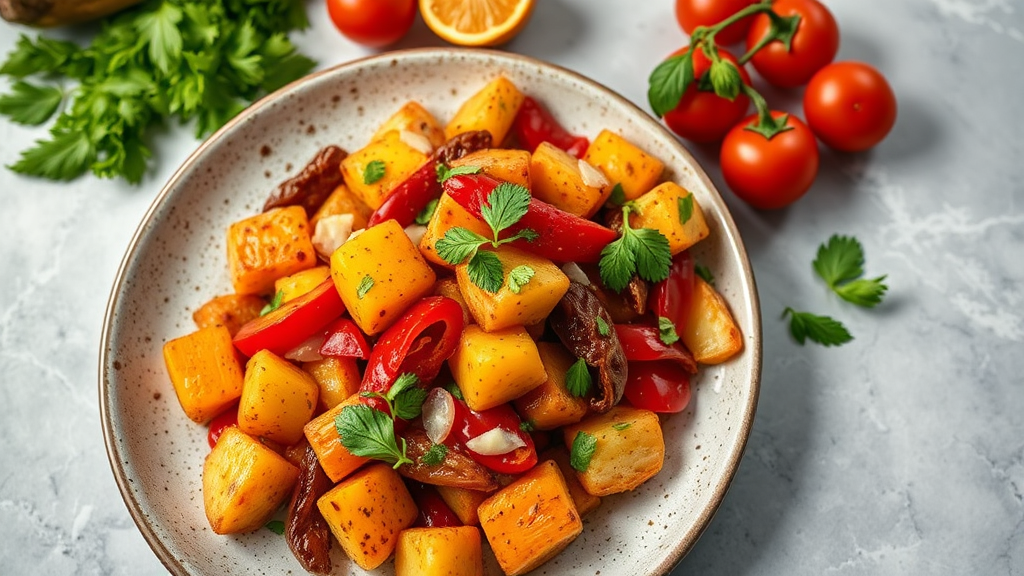 Spicy Bell Pepper and Potato Hash