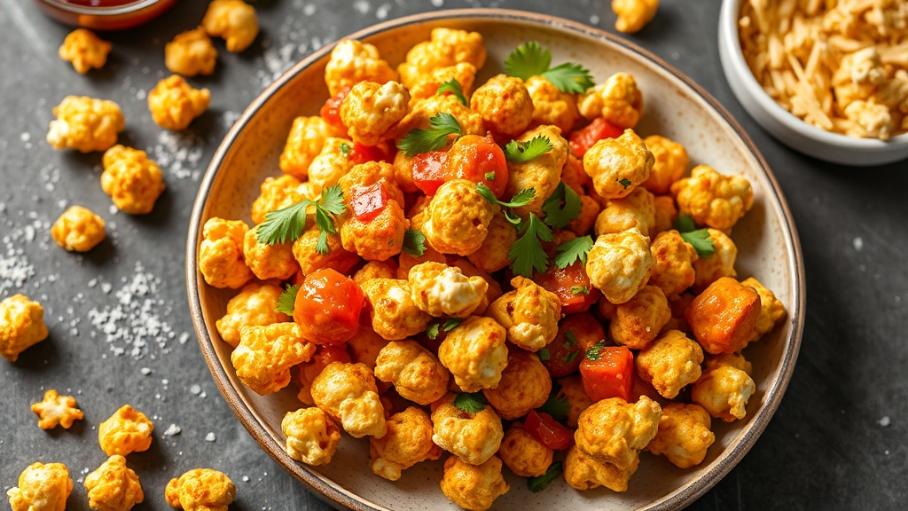 Spicy Cheesy Chicken Popcorn