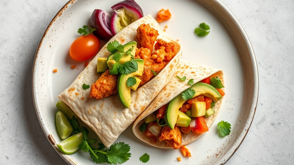 Spicy Chicken and Avocado Burrito