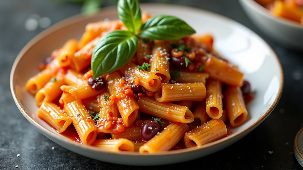 Spicy Chicken and Bean Pasta Bake