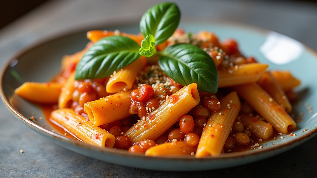 Spicy Chicken and Bean Pasta Bake