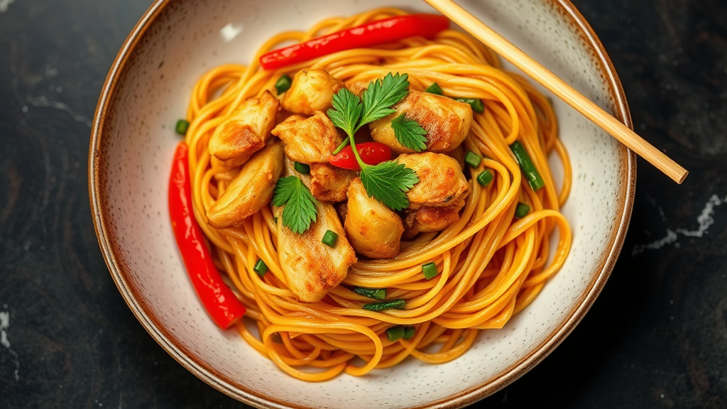 Spicy Chicken Noodle Stir-Fry