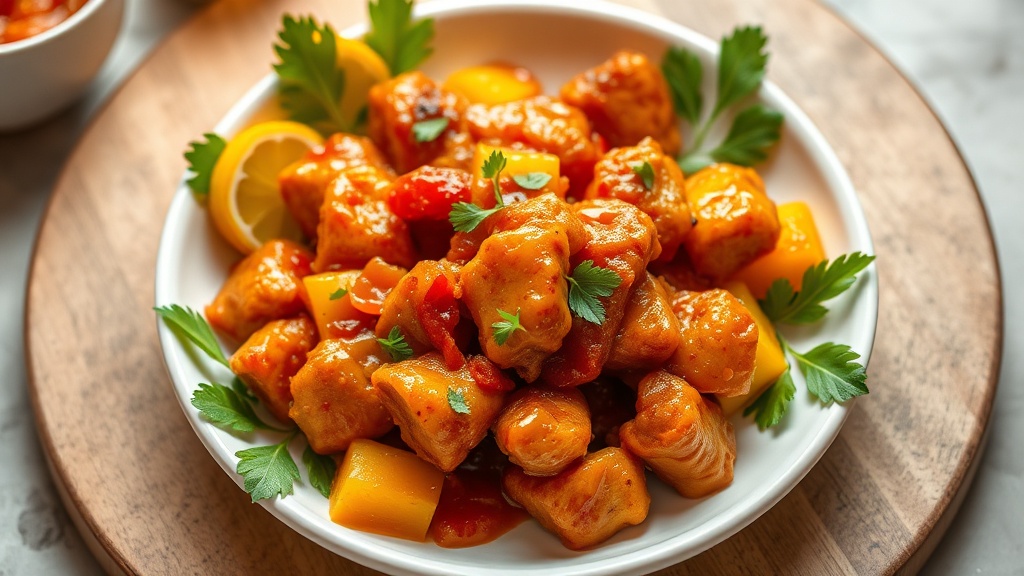 Spicy Chicken Pickle with Mango Chutney