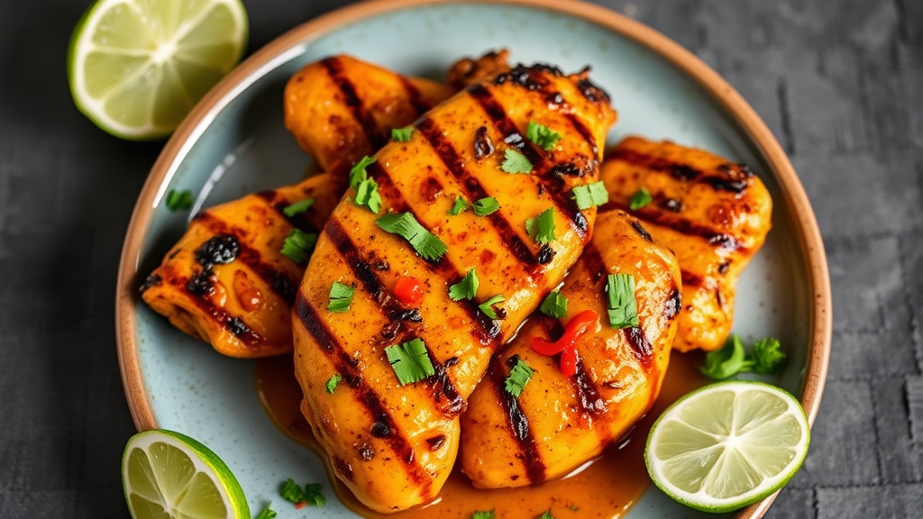 Spicy Grilled Chicken with Chili Lime Marinade