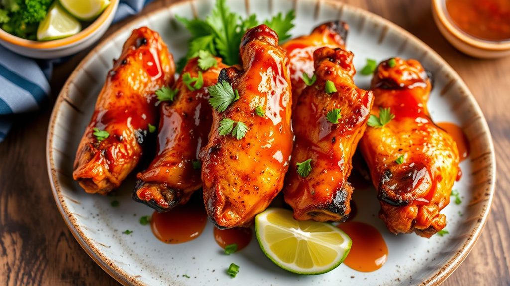 Spicy Grilled Nando’s-Style Chicken Wings with Honey-Lime Glaze