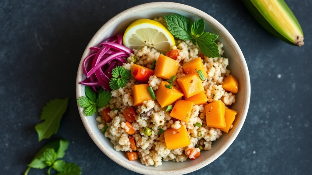 Spicy Mango Coconut Quinoa Bowl