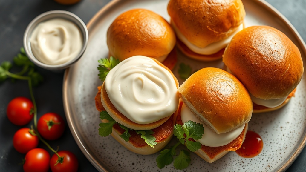 Spicy Mozzarella Sliders with Kewpie Mayo