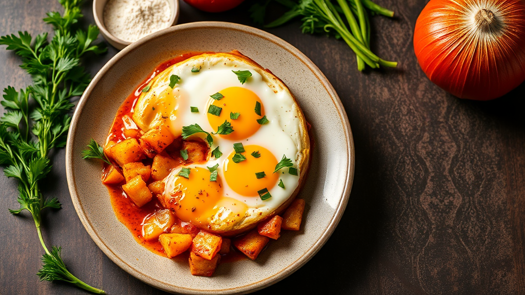 Spicy Potato and Onion Egg Bake