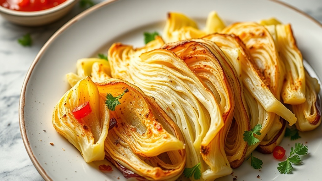 Spicy Roasted Cabbage Wedges