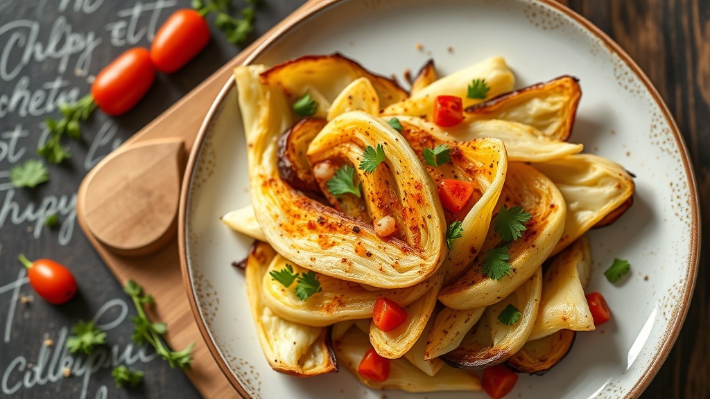 Spicy Roasted Cabbage Wedges