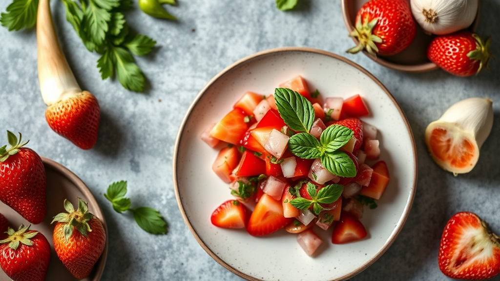 Spicy Strawberry Garlic Salsa