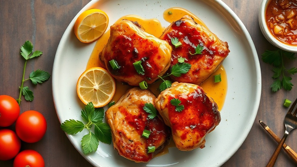 Spicy Sweet Glazed Chicken Thighs