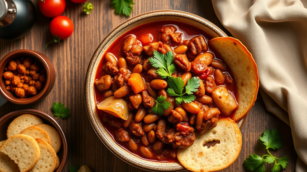 Spicy Three-Bean Beef Chili