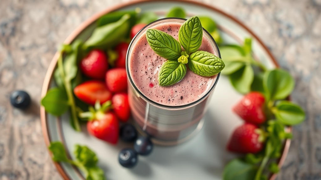 Spinach and Berry Chia Smoothie
