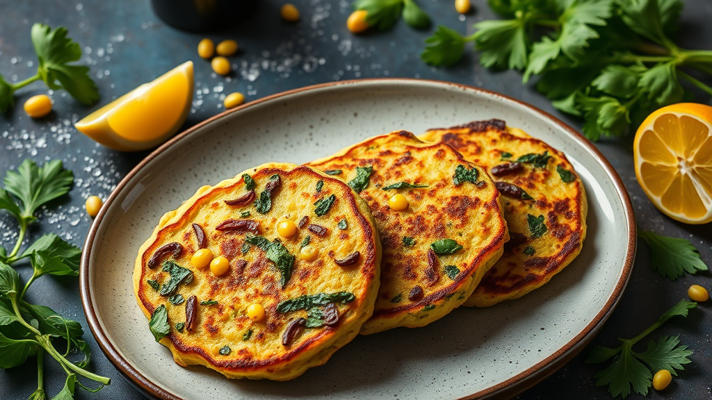 Spinach and Corn Pancakes