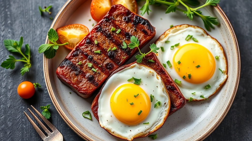 Steak and Eggs with Herb Butter
