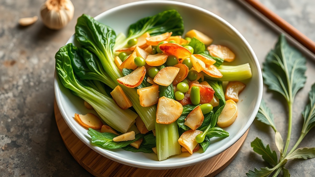 Stir-Fried Bok Choy with Garlic and Ginger