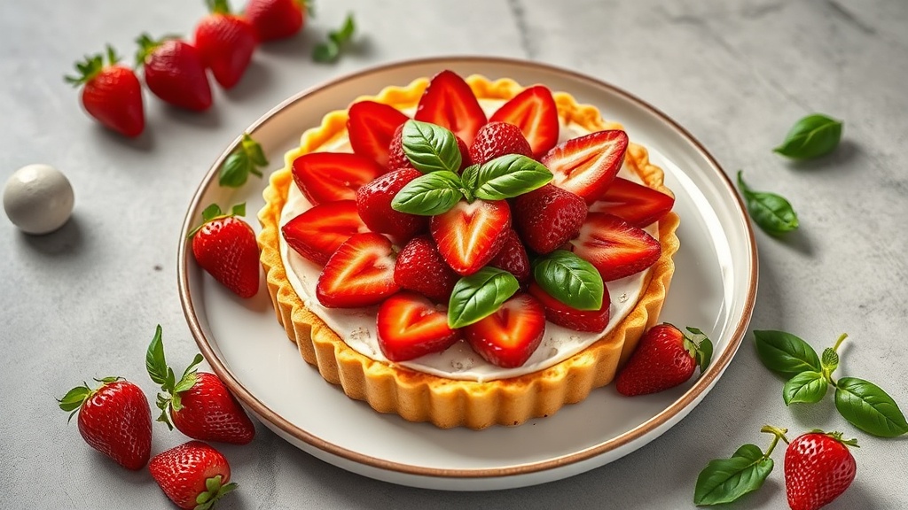 Strawberry Basil Tart