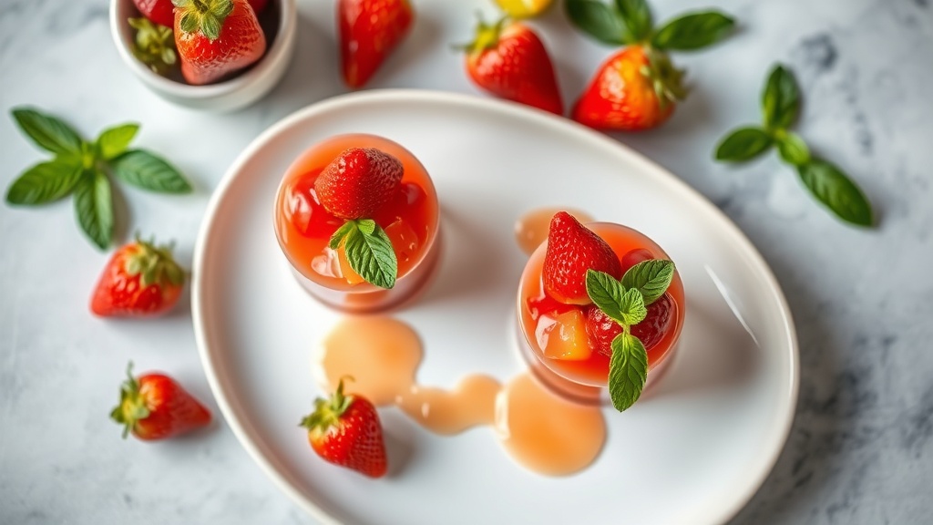 Strawberry Confit with Lemon Zest and Mint