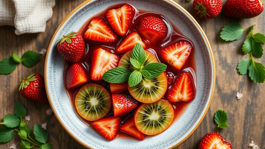 Strawberry Kiwi Balsamic Shrub