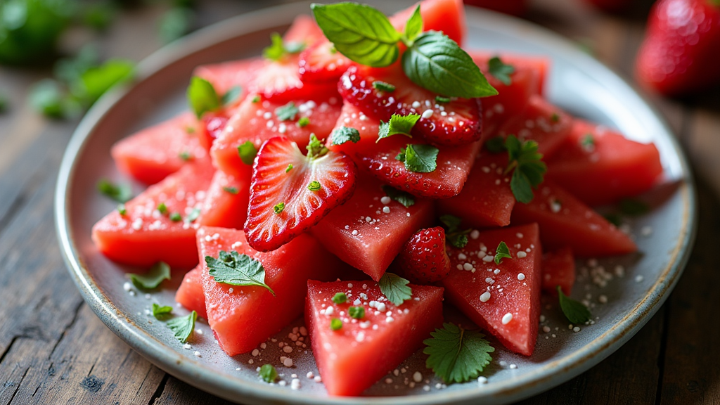 Strawberry Watermelon Nachos (Vegan Variant)