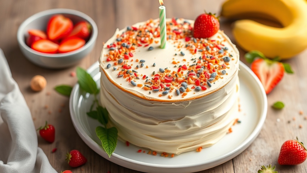 Sugar-Free Vanilla Birthday Cake
