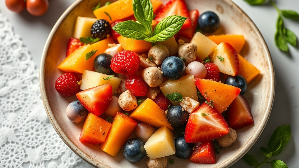 Summer Fruit Salad with Honey-Lime Dressing