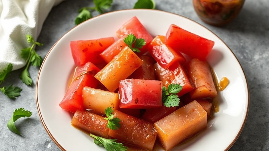 Sweet and Spicy Watermelon Pickles